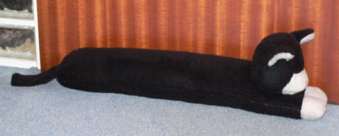 cat shaped draught excluder