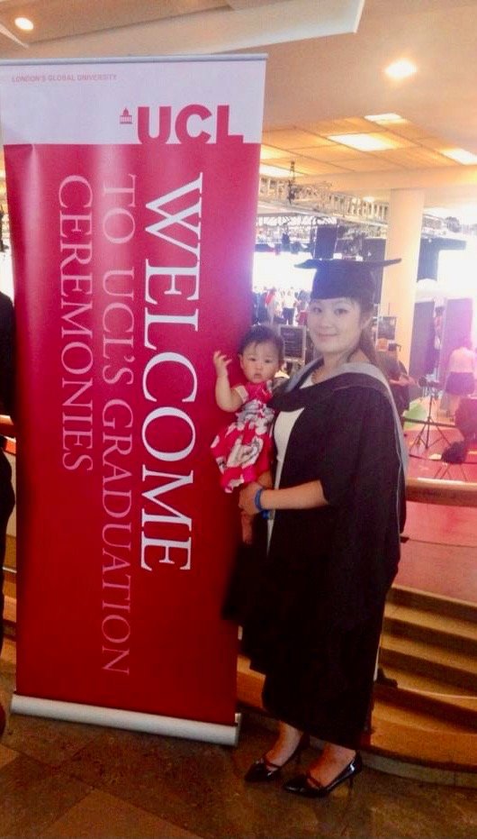 The Thrifty Island Girl Lei Hang Masters in Infection and Immunity University College London ( UCL ) graduation with baby Yasmin