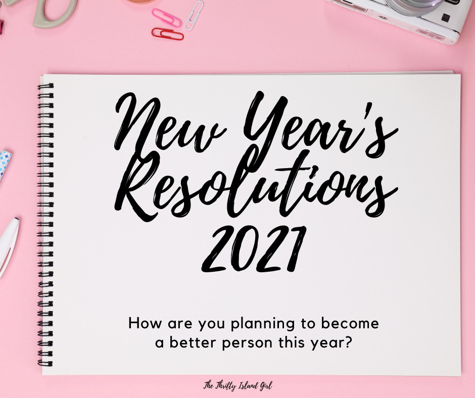 Pink new years resolutions 2021 note pad stationary