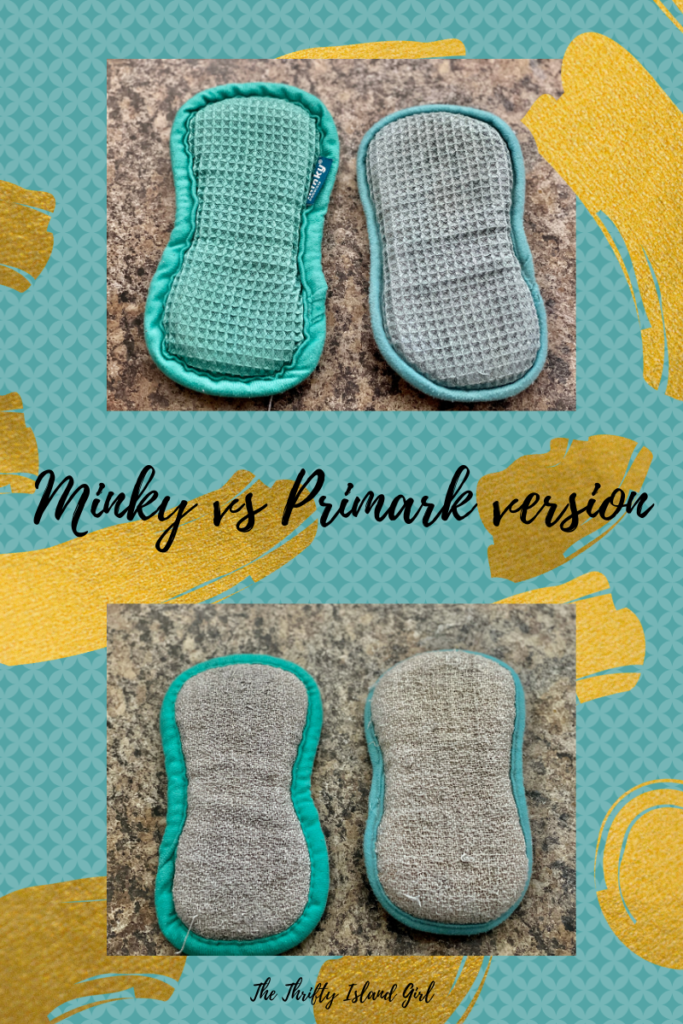 Lei Hang side by side comparison of the Minky Cloth Anti bacterial pad vs the cheaper alternative / dupe by Primark, Anti bacterial cleaning sponge