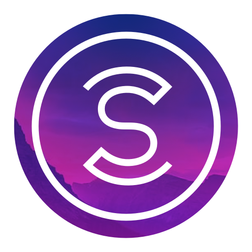 purple sweatcoin logo. sweatcoin is a free app that pays you to walk