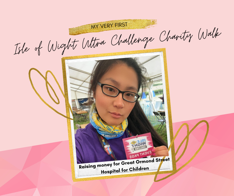 Lei Hang doing the Isle of Wight Ultra Challenge 2021 to raise money for Great Ormond Street Hopsital for Children (GOSH)