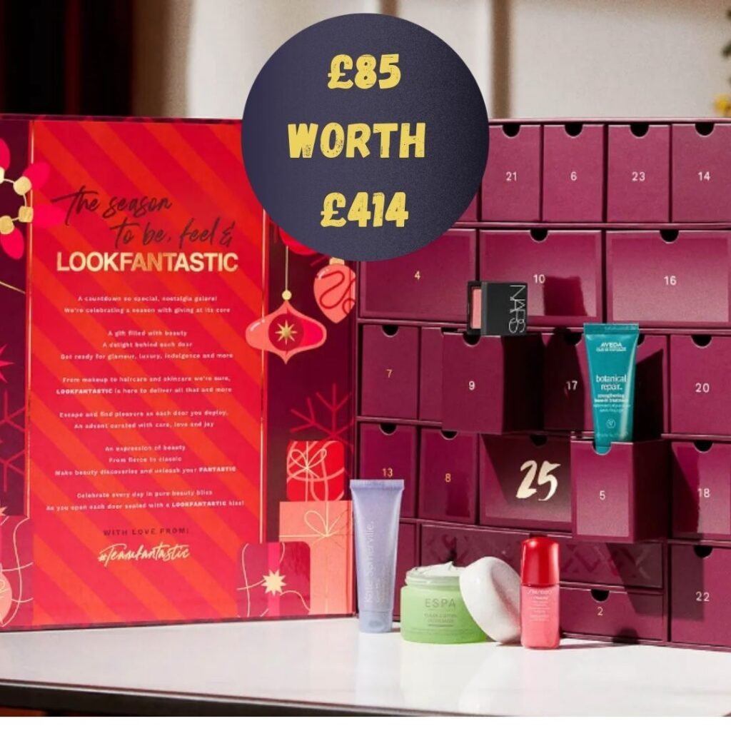 LOOKFANTASTIC Beauty and make up advent calendar 2021- enjoy luxury beauty products on a budget - The Thrifty Island Girl 