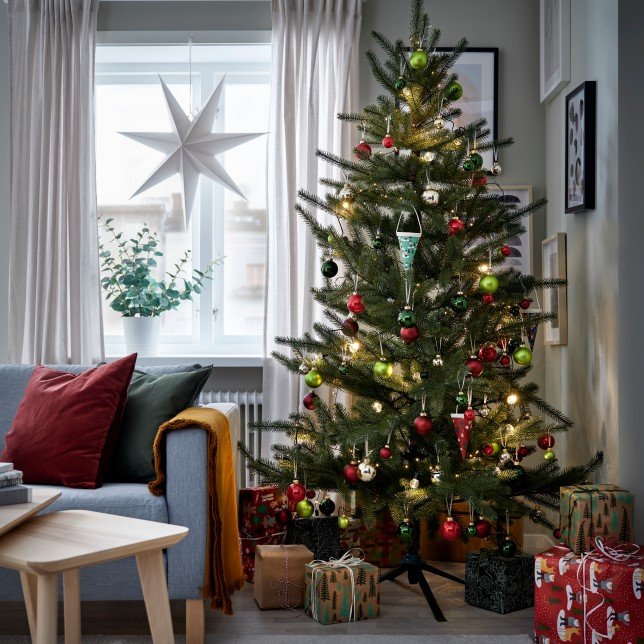 Cheap Real Christmas Tree from Ikea - The Thrifty Island Girl