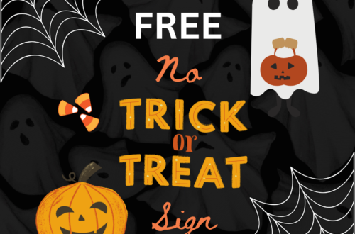 Free No Trick Or Treat Sign